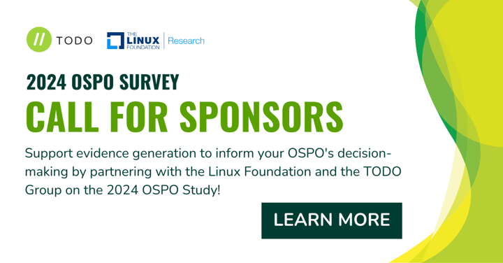 Announcing the 2024 OSPO Survey Call For Sponsors